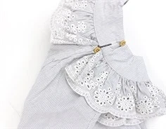 Name It chambray blue stribet sunsuit